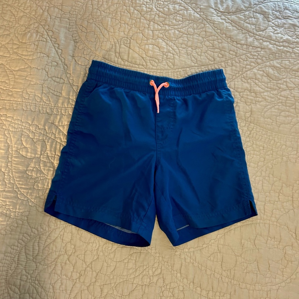Old Navy Blue Swim Trunks with Pink Accent